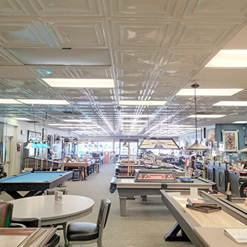 From Plain To Beautiful In Hours 232 Economy PVC Lay-in Ceiling Tile 2 ft. x 4 ft., White, 10 Pack - Thumbnail 4