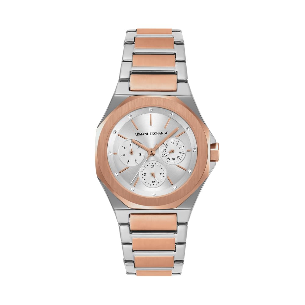 Armani Exchange Damen 36MM Zweifarbige Edelstahluhr, AX4623