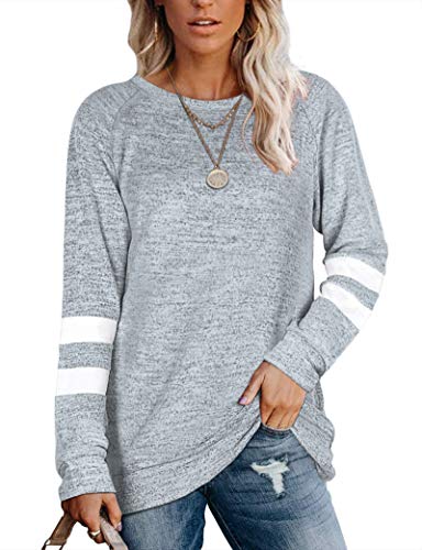 MOLERANI Sweatshirts für Damen Pullover Pullover Leichte Tunika Tops Grau...