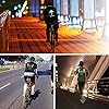 Lixada Gilet de Cyclisme Réfléchissant, Réfléchissant Sac à Dos Attachement Clip, Rechargeable USB avec LED Clignotant Télécommande Équipement de Sécurité pour Cyclisme, Course à Pied #4