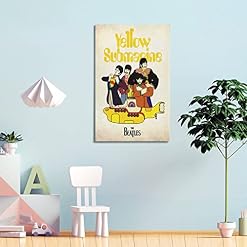 Poster décoratif sur toile de dessin animé des Beatles – Poster et image d’art moderne pour chambre à coucher – 30 x 45 cm - Les Beatles, Paul McCartney, John Lennon, RIngo Starr, George Harrison Poster décoratif sur toile de dessin animé des Beatles - Poster et image d'art moderne pour chambre à coucher - 30 x 45 cm – Image 4