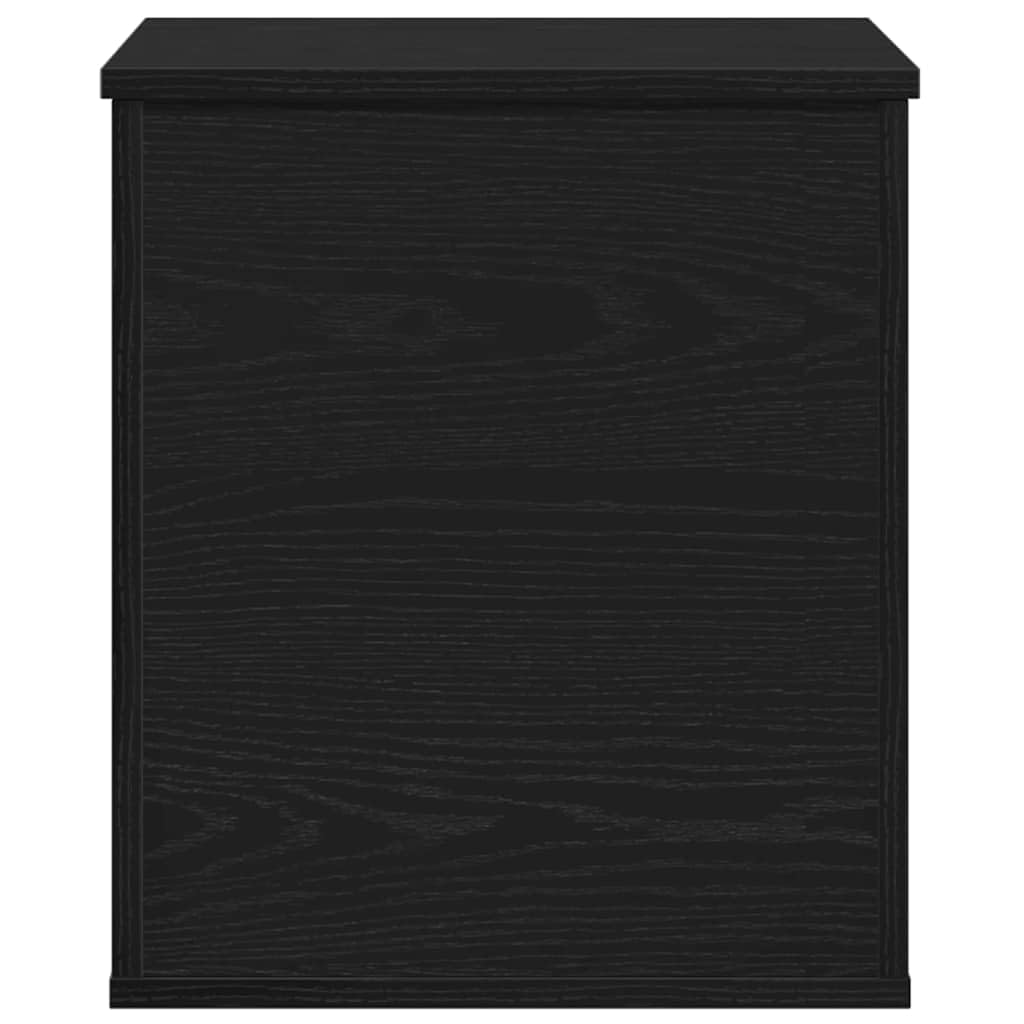 Aufbewahrungsbox Schwarz Eichen-Optik 40 x 42 x 46 cm Holzwerkstoff mit Deckel, Stauraum, Sitztruhe Kiste für Wohnzimmer Schlafzimmer Home Office Ordnung