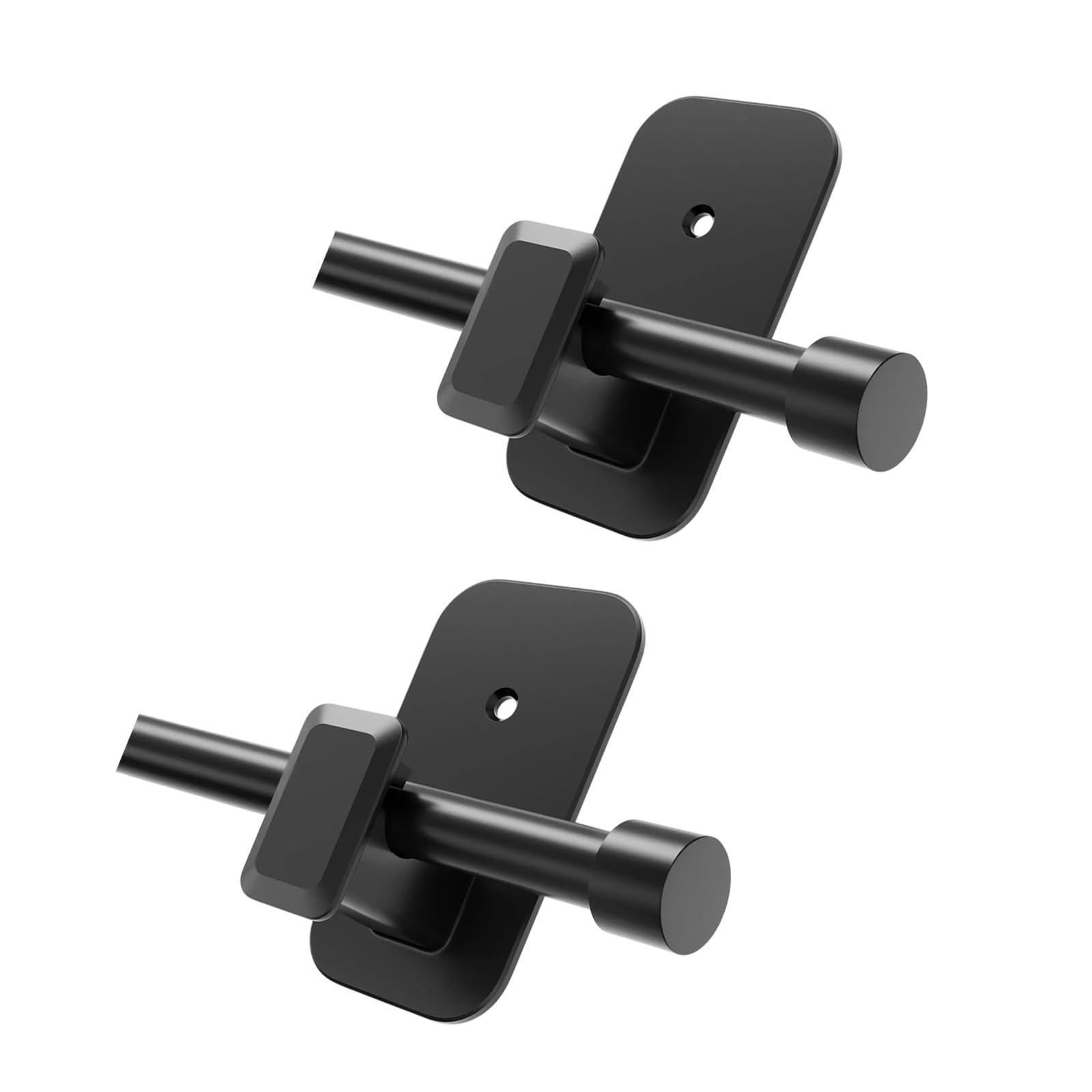 2 Piece Without Drilling Single Curtain Rod Brackets Adhesive Wall Rod Hangers Holders Hook for Drapery Stick Adhesive Curtain Holder