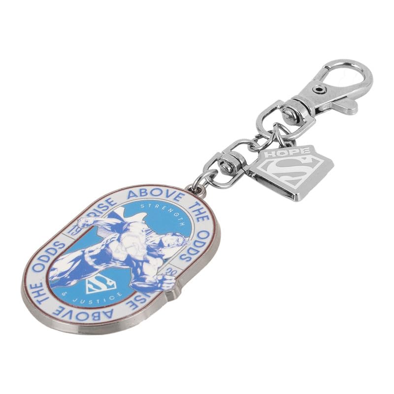 Image of STRIDERS Superman Logo Metal Keychain Stylish Superhero Key Ring for Bike, Car & Backpack
