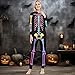 HBDHEJL Family Matching Halloween Onesie Pajamas, Funny Skeleton Hooded Zipper PJs Holiday Loungewear for Men/Women