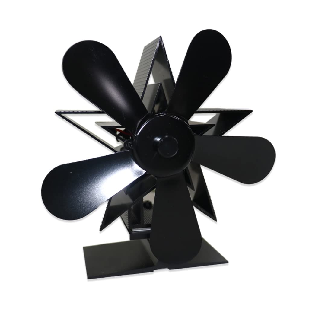 5-Blade Stove Fan Aluminum Alloy Fan Replacement Heat Powered No Battery Needed Wood Stove Replacement Heat Powered Non Electric