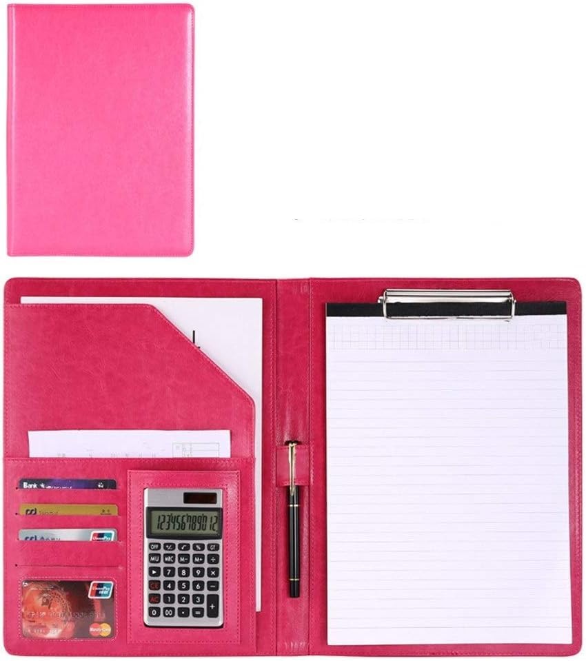 Segregator do portfolio Teczka konferencyjna A4 Format A4 Schowek Organizery CV/spotkań/dokumentów prawnych Kieszenie do pracy biurowej(Rose Red)
