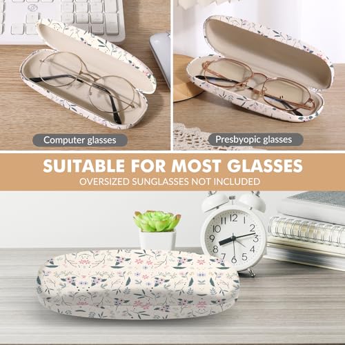 Image of Glasses Case Hard Shell,Portable Protective Eyeglasses Case, Eyeglass Holder Box with Cleaning Cloth, for men women
