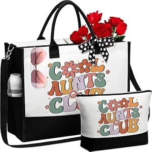 Aunt Gifts Aunt Mothers Day Gifts for Auntie from Niece Nephew, Best Aunt Ever Gifts Unique Aunt Birthday Gifts for Auntie Women Mothers Day Gifts for Aunt Auntie, Canvas Aunt Tote Bag & Makeup Bag Aunt Gifts Aunt Mothers Day Gifts for Auntie from Niece Nephew Best Aunt Ever Gifts Unique Aunt Birthday Gifts for Auntie Women Mothers Day Gifts for Aunt Auntie Canvas Aunt Tote Bag Makeup Bag