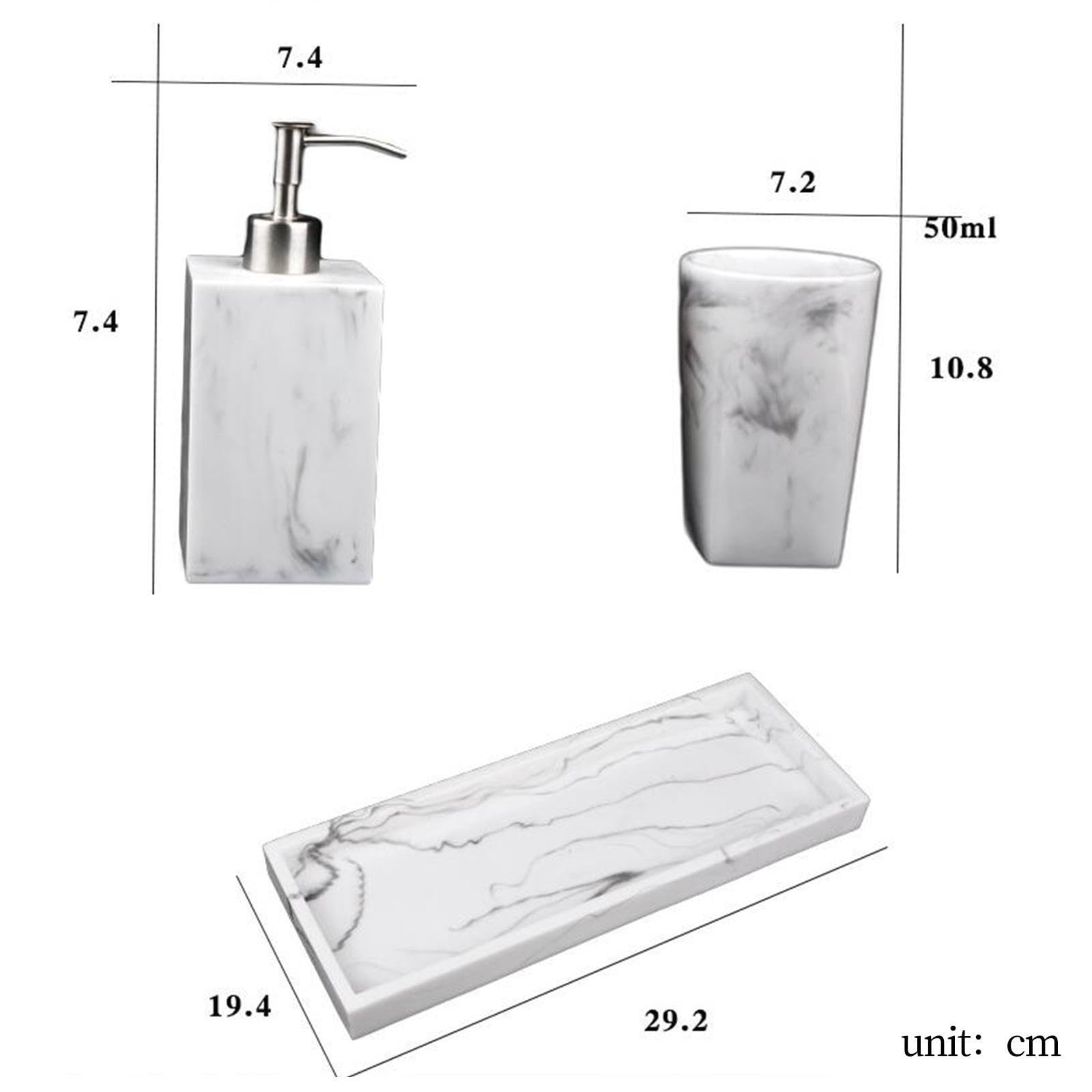 Elegante set di accessori e decorazioni per il bagno, portaspazzolini con superficie liscia effetto marmo e funzioni multifunzionali, portaspazzolini,