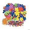 Fun Express Hawaiian Leis Bulk Lei Making Kit - Makes 12 Colorful Foam Flower Necklaces for Luau Party Decorations | Tropical Hawaiian Party Favors & VBS Vacation Bible School Craft Supplies for Kids #1