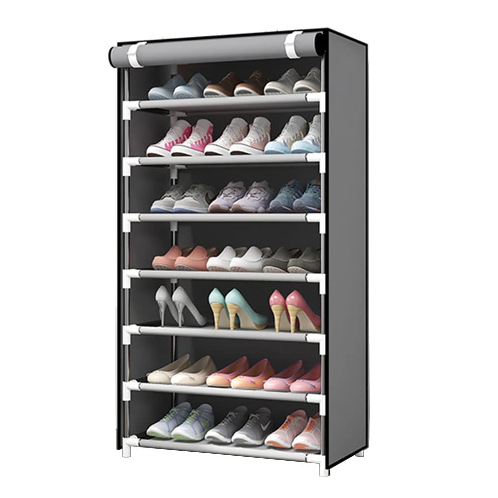 Zapatero multicapa para armario, diseño que ahorra espacio, estante de zapatos fácil de instalar, se adapta a la puerta, organizador de almacenamiento duradero, perfecto para uso doméstico