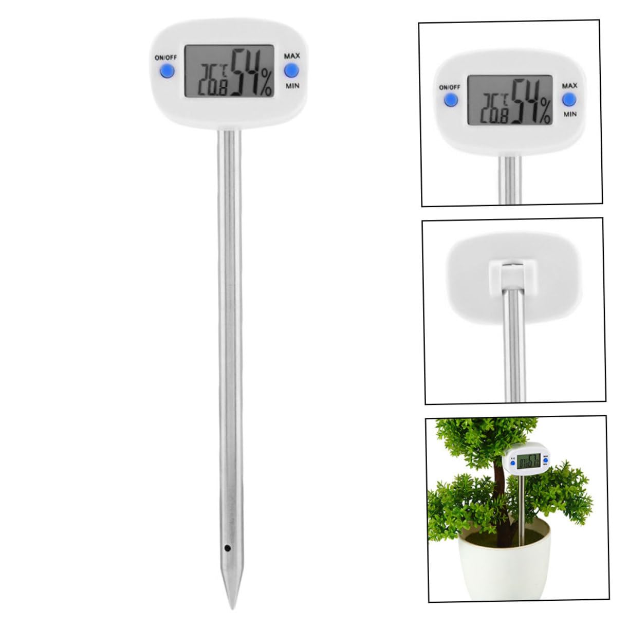 ifundom 3 Termómetros De Suelo Y Humedad Para Plantas Sensor De Compost Medidor De Humedad Para Césped Y Para Plantas De Interior