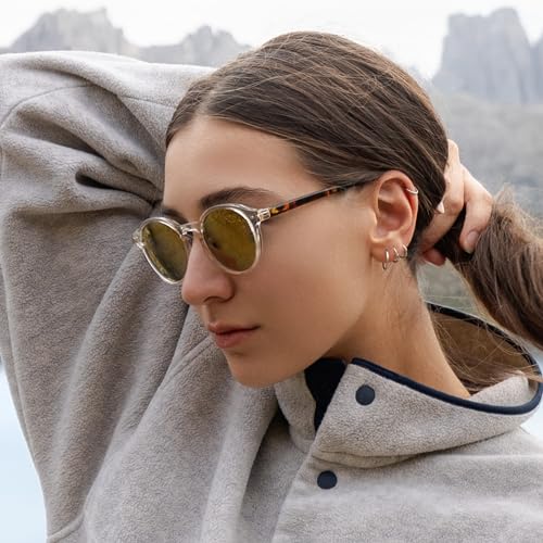 Image of ZENOTTIC Polarized Round Sunglasses, Stylish Sunglasses for Men and Women Retro Classic, Multi-Style Selection