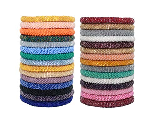 12 Solid Random Mix Bracelets Nepal bracelets Crochet Bracelet (SET OF 12)