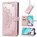 BIIULHCI Phone Case for Samsung Galaxy A22 4G/M32 4G/M22,Premium Leather Wallet Full Cover with Card Slots and Kickstand,Flip Protective Case for Samsung Galaxy A22 4G Pink
