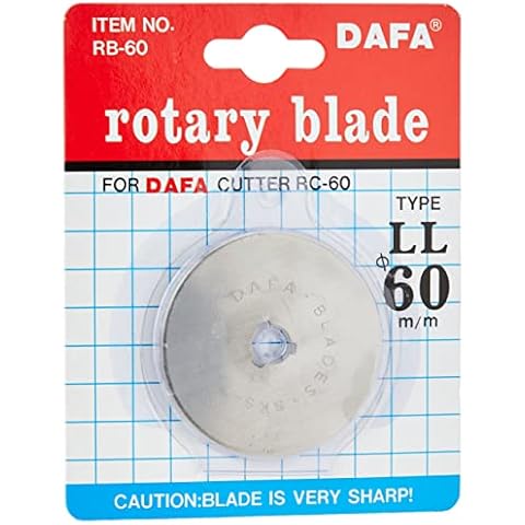 EZ Quilting 60 mm Dafa Rotary Cutter Replacement Blades, Silver Cover