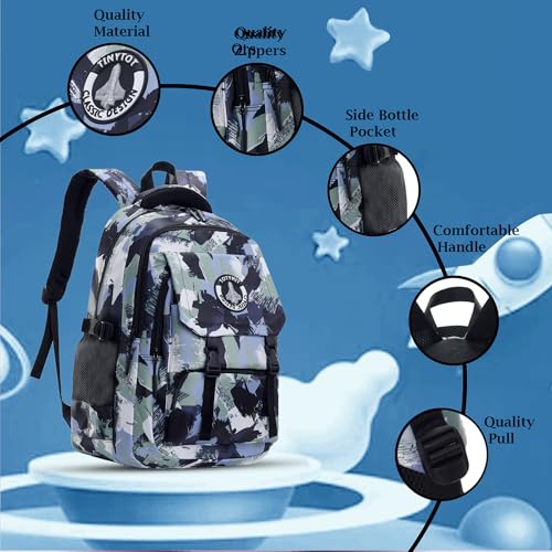 Image of Tinytot 30 Litre Waterproof School Backpack Bags for Women - Large 19 Inch Laptop Bag for Boys &Girls 12+ Years, College Bag for Girls and Boys, Men, Women - Ideal for Office, Travel, School, College