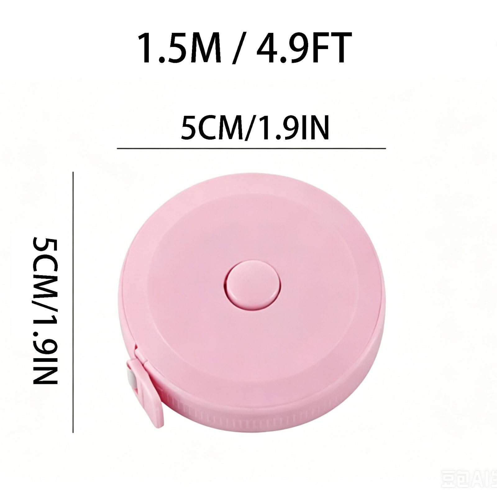 Cinta métrica compacta de Mano, Regla Suave Mini con Escala en Pulgadas/métricas y retracción automática.