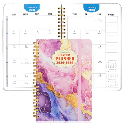 5-Year Monthly Planner 2026-2030, A5 Size, 60-Month Calendar with to-Do List, Spiral Bound Writing Plannner