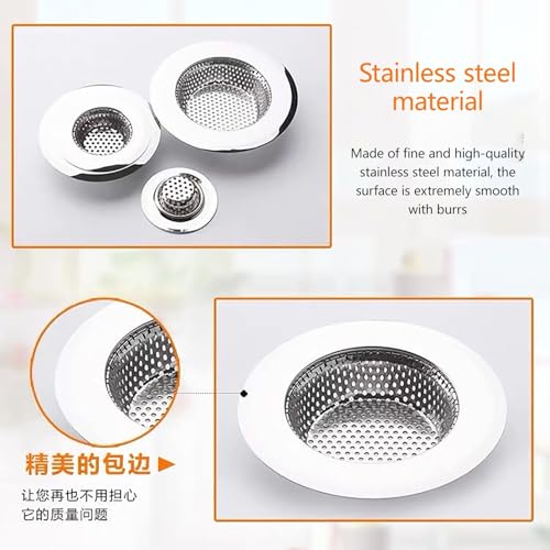 Colador para desagüe de cocina de acero inoxidable miniatura 2