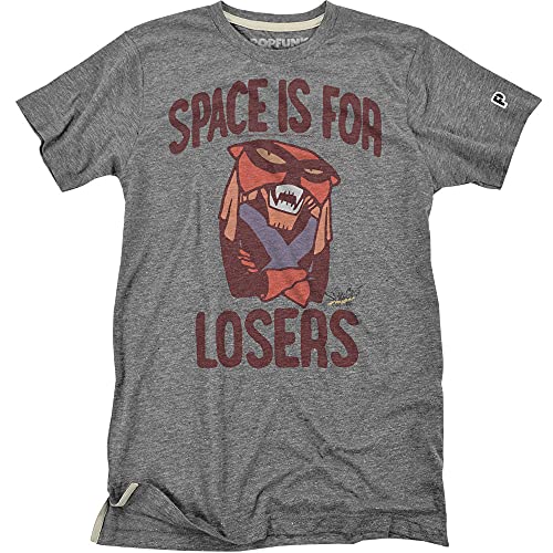Popfunk Official Space Ghost Space is for Losers Slim Fit Ultrasoft Tri-Blend T-Shirt (Small)