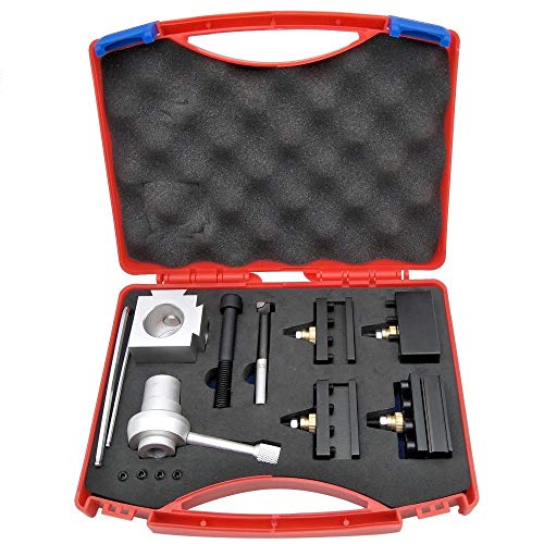 Kaokee Mini Quick Change Tool Lathe Tool Holder Post Cutter Holder Screw Kit Set Boring Bar Turning Facing Holder Wrench