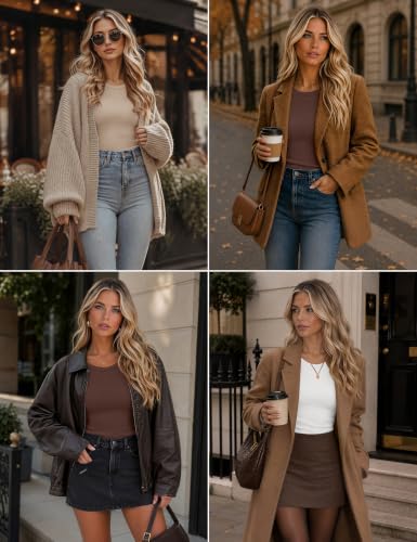 Zeagoo Winter Outfits for Women Thermal Sleeveless Tank Cute Camisole Tops - image 6