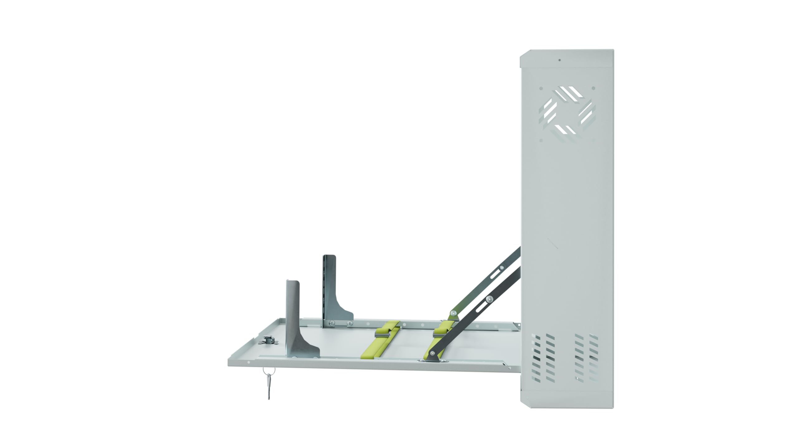 Armadio Rack 19 Pollici 2U in Metallo per Impieghi Gravosi con Custodia Chiudibile a Chiave