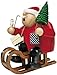 Produktbild KWO Olbernhau 21530 Räuchermännchen Weihnachtsmann mit Schlitten, 18 cm