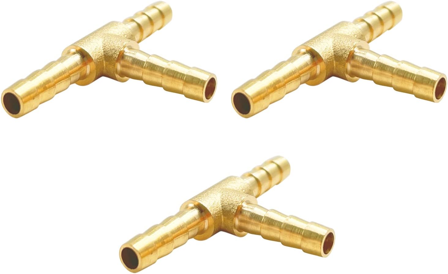 3/16 5/16 In Forged Brass Hose Barbed End 3 Ways Gas Fitting - Foto 2
