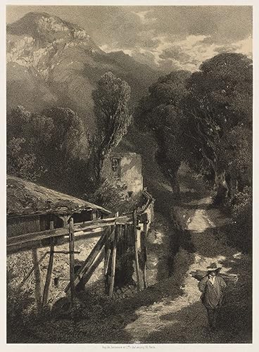 Tableau Toile Alexandre Calame la route du Simplon Meillerie - Affiche d'Art Finition Premium