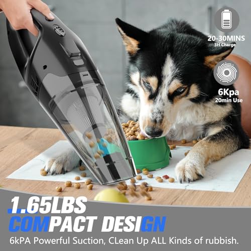 Bsrco HANDHELD VACUUM Cordless Rechargeable, Led Light, 1.65 Pounds Car Vacuums Light Weight, Dust Busters Cordless Rechargeable thumb #3