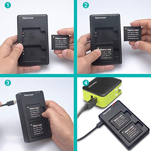 Newmowa Nb-11L/11Lh Battery (2 Pack) And Dual Usb Charger Kit For Canon Nb-11L/11Lh And Canon Powershot A2300 Is, A2400 Is, A2500, A2600, A3400 Is, A3500 Is, A4000 Is, Elph 110 Hs, Elph 115 Hs #TOP5