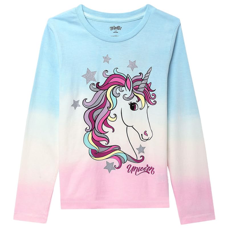 Image of Kidsville Generic Printed Regular Fit Multicolor Cotton Girl's T-Shirt