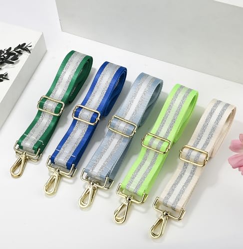 Image of LVYOUME Purse Strap Silver Hardware Wide Bag Straps Replacement Crossbody Adjustable Shoulder Strap for Purses