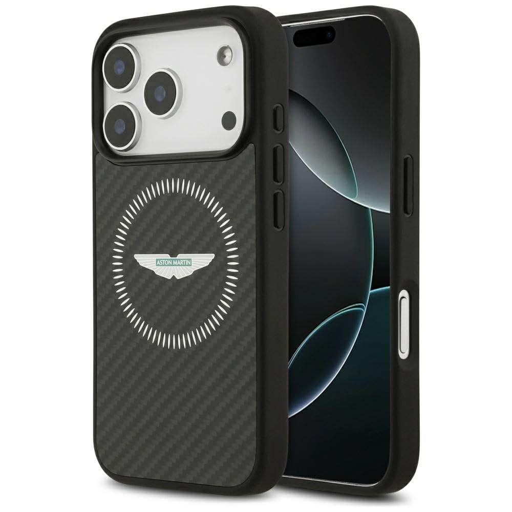 Coque antichoc iPhone 17 Pro Aston Martin CG Mobile Kevlar noir compatible MagSafe - 8