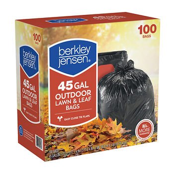 Berkley Jensen 45-Gal. 1mL Outdoor Lawn and Leaf Bags, 100 ct. AS