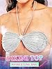 Nicute Silver Rhinestone Bra Top Sparkly Crystal C... #3