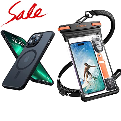 TORRAS Magnetic iPhone 13 Pro Max case + Icecube IPX8 Waterproof Phone Pouch