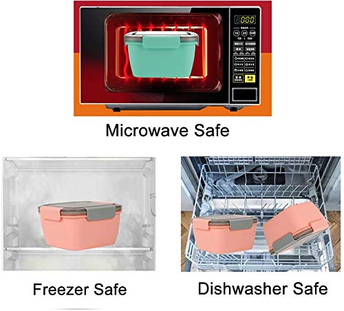 image for N/C Salad Lunch Container with Large 51-oz Bowl, 3-Compartment Bento-S