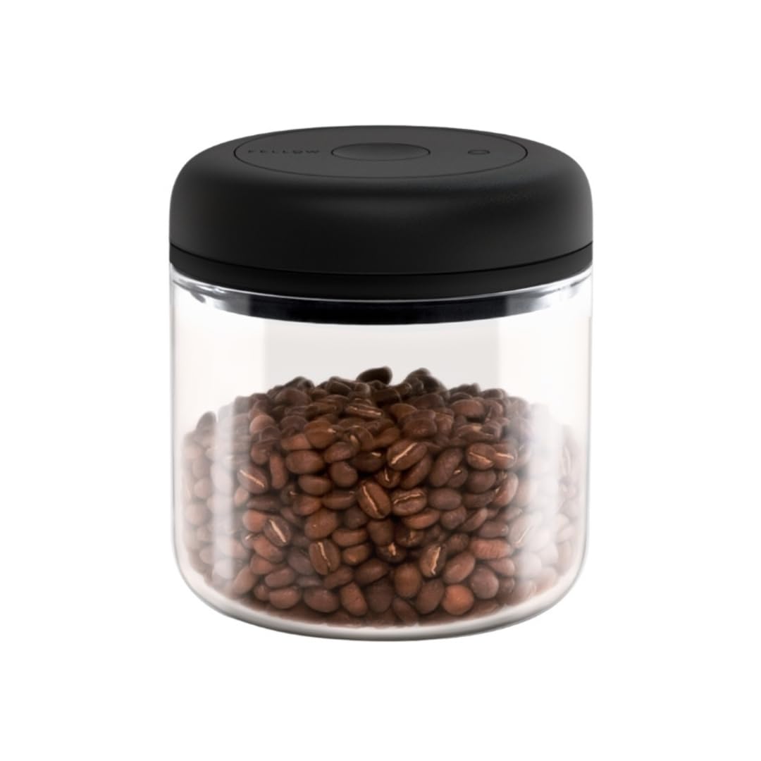 Fellow Récipient sous vide pour le stockage du café et des aliments, pompe à vide intégrée, joint hermétique 0,7 litre Verre propre