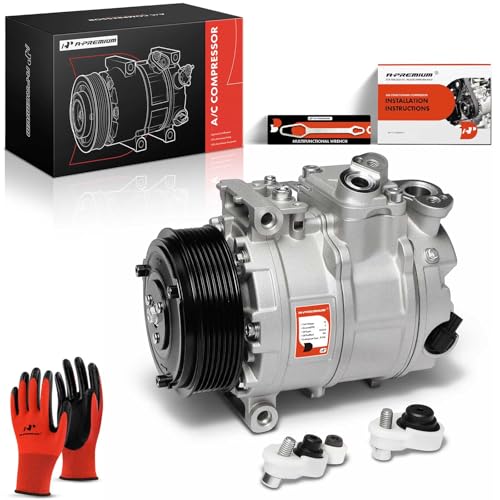A-Premium Air Conditioner AC Compressor with Clutch Compatible with Mercedes-Benz X166 Series GLS350d 2017, GL350 2016, 3.0L, with 7 Groove Pulley by A-Premium - Used condition - US$94.99