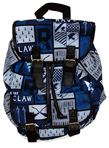 Harry Potter Ravenclaw Gryffindor Hufflepuff Slytherin House Knapsack Backpack (Ravenclaw Block Pattern)