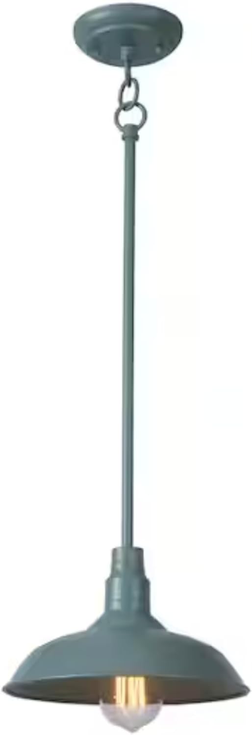 Ceybo Indoor/Outdoor Mini Pendant Light, 10"" Vintage Farmhouse Decor Adjustable for Kitchen, Restaurant, Dining Room, Cafe, Patio, Entryway, Yard, Waterproof Pendant in Teal Finish…, SHEL000083