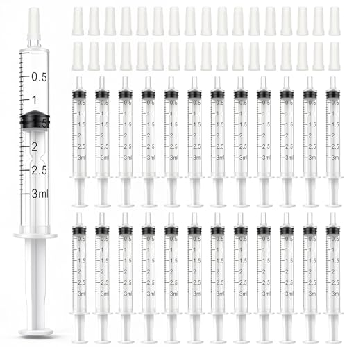 Image of TrelaCo 200 Pcs 3ml Syringe Without Needle with Cap, 3cc Oral Syringe