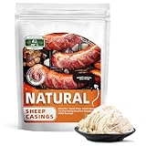 Natural Sheep Sausage Casing,Edible Casings for Sausage Making,Grade A, Great for Snack Sticks,Italian Sausage,Hot Dog Casing, Breakfast Sausage Links and Most Sausage -12M/39ft,Φ20-22mm