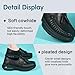 Women's Comfortable Nursing Shoes Anti Slip Leather Health Care Nurse Work Catering Service Shoes Fashionable Casual Walking Loafers, Black2,38