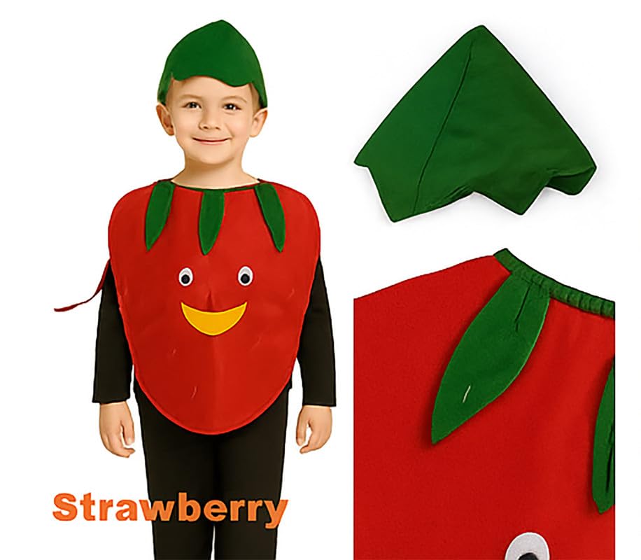 Image of FancyDressWale Fruit & Vegetable Fancy Dress Costume for Kids | Free Size 2-10 Years | School Fancy Dress, Stage Shows, Theme Parties
