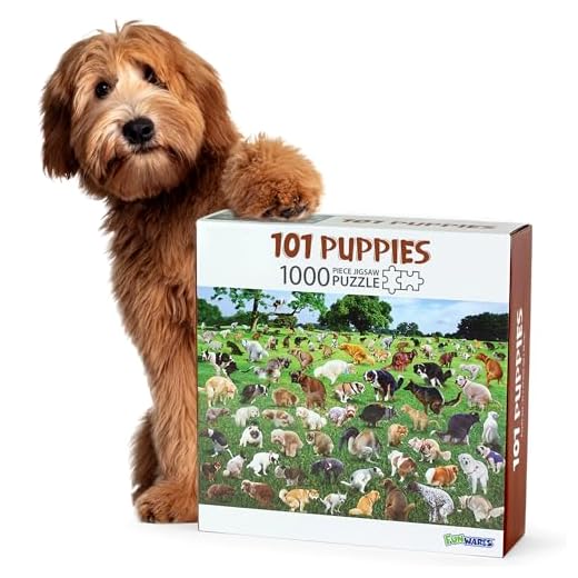 The Original 1000 Piece Puzzle, 101 Pooping Puppies, Dogs Pooping Puzzle, Perfect White Elephant Gag Gift, Funny Puzzle for Adults